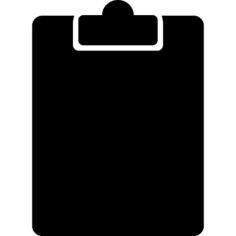 Clipboard empty in black