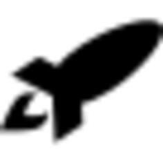 Rocket black shape