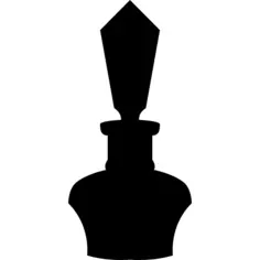 Parfum little bottle of elegant shape black silhouette