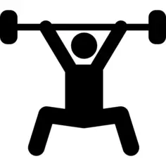 Weightlifting silhouette, power sport