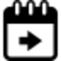 Advance calendar page button with right arrow