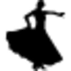 Female flamenco dancer silhouette