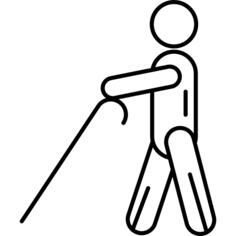 Blindman with Cane