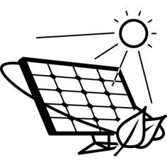 Eco solar panel under bright sun