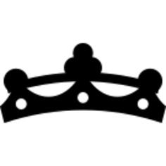 Royal crown of thin black design with very little gems