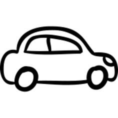 Car outlined vehicle side view