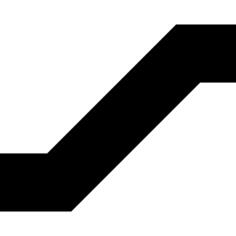 Escalator silhouette symbol