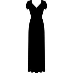 Long dress with short sleeves