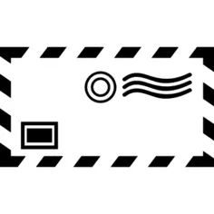 Envelope front with stamps