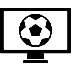 Soccer world competition program on tv monitor screen