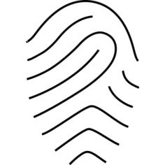 Fingerprint thin outline