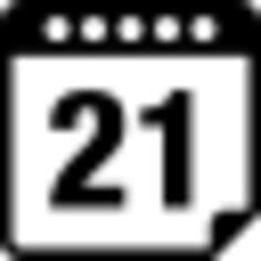 Calendar interface symbol on day 21