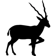 Antelope silhouette from side view