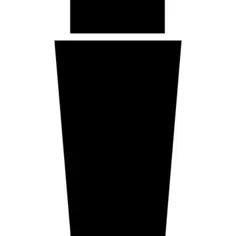 Hair salon tube black container shape side view