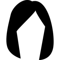Female black hair shape