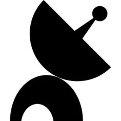 Satellite dish silhouette