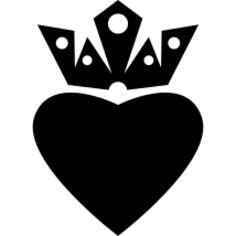 King heart with crown
