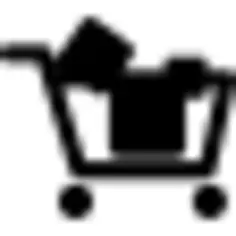 Shopping cart with objects inside