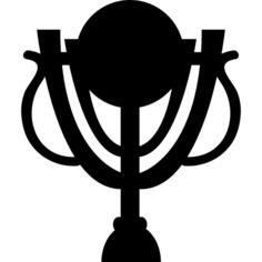 Football trophy silhouette