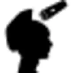 Shaving male head silhouette