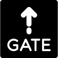 Gate sign