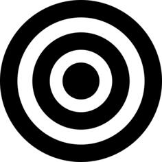 Target concentric circles symbol