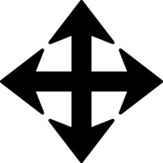 Cross variant with arrow edges