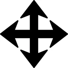 Cross variant with arrow edges
