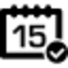 Calendar check symbol