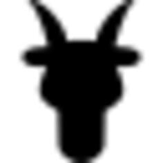 Aries bull head front shape symbol