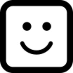 Smiling emoticon square face