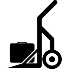 Hand truck with a suitcase