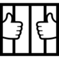 Hands of a person in jail