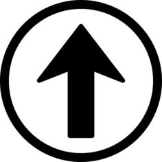 Arrow up in a circle