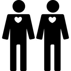 Gay couple in love