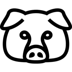 Pig face outline