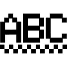 Letters ABC in pixelated form