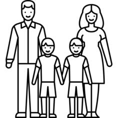 Married Couple with Twin Boys