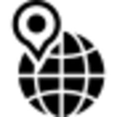 Earth symbol of grid with a placeholder of location