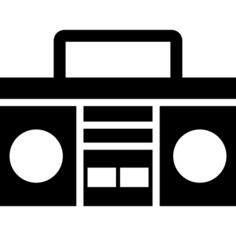Boom box with handle