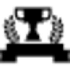 Sports trophy on a banner with olive branches