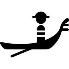 Venetian boat with man