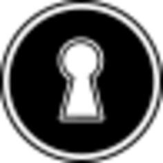 Keyhole in a circular shape