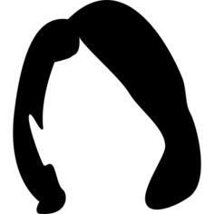 Short dark hair shape