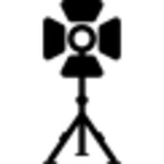 Illumination photography equipment lamp on a tripod from frontal view