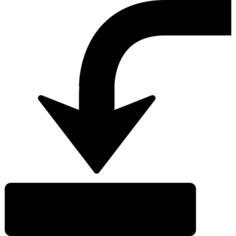 Arrow into drive symbol