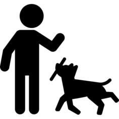 Man Dog and Stick