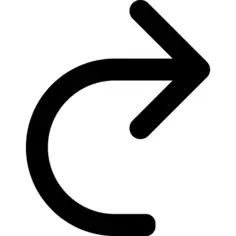 Curved arrow to the right