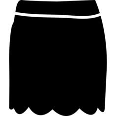 Skirt black short shape