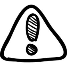Attention construction triangular hand drawn signal